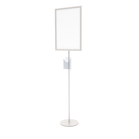 stojak na ulotki, z ramką zatrzaskową